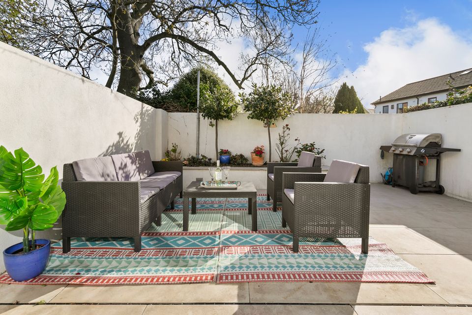 The outdoor terrace at 40 Northbrook Avenue, Ranelagh, Dublin 6